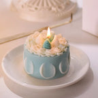 Green Memory Cake Scented Candle Unique Birthday Soy Wax Dessert Candle Gift