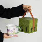 Hand-Painted Tulip Ceramic Mug Creative Floral Coffee Cup High-Quality Tea & Water Cup