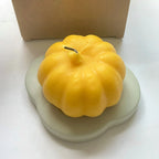 Yellow Pumpkin Scented Candle Soy & Beeswax Blend Flameless Candle