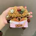 Pink Plaid Apron Pod Doll Bag Charm Handmade Natural Pod Doll Pendant