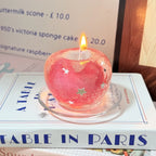 Scarlet Star Wish Apple Jelly Wax Candle Gift Box with Tray & Card