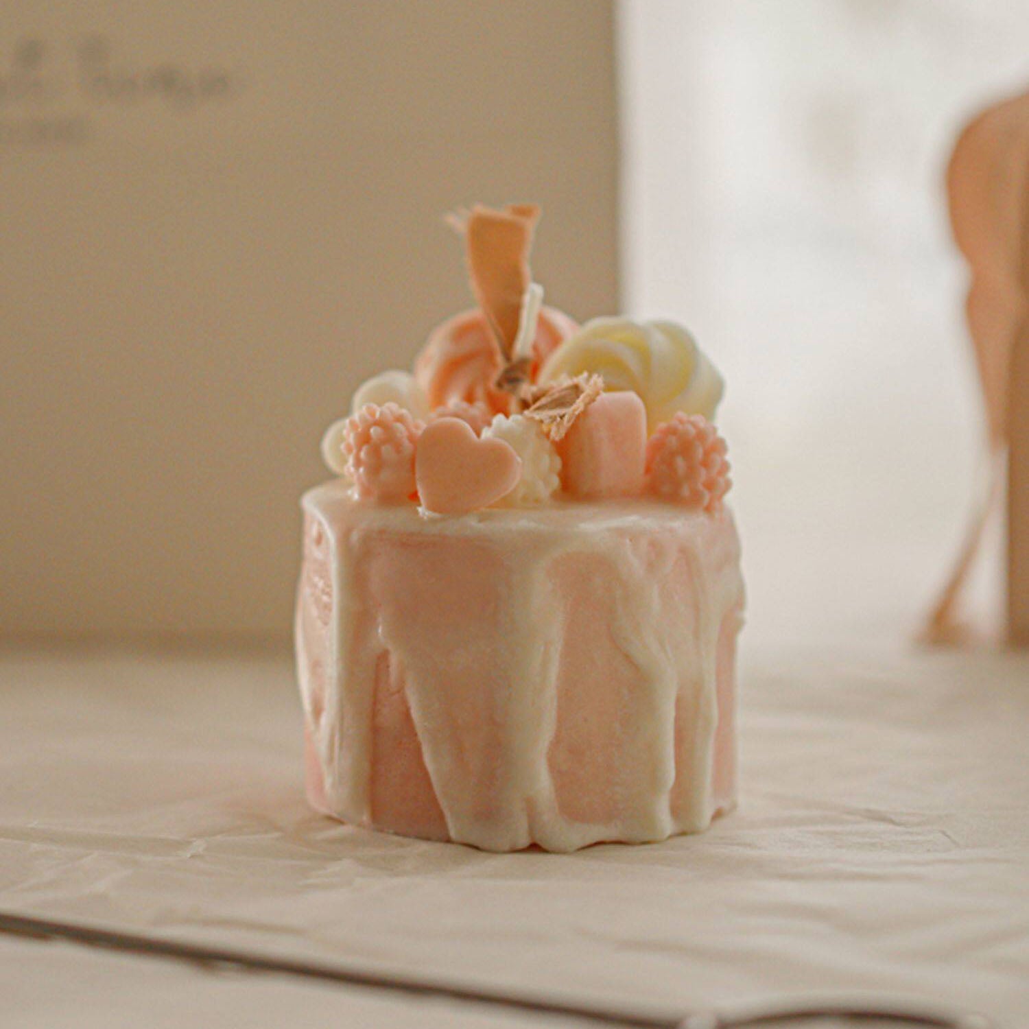 Girls' Party Mini Handmade Cake Scented Soy Wax Candle Cute Dessert Decor Birthday Candles