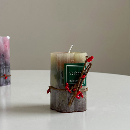 Christmas Decor Scented Soy Wax Candle  Festival Candles in Purple Red Green