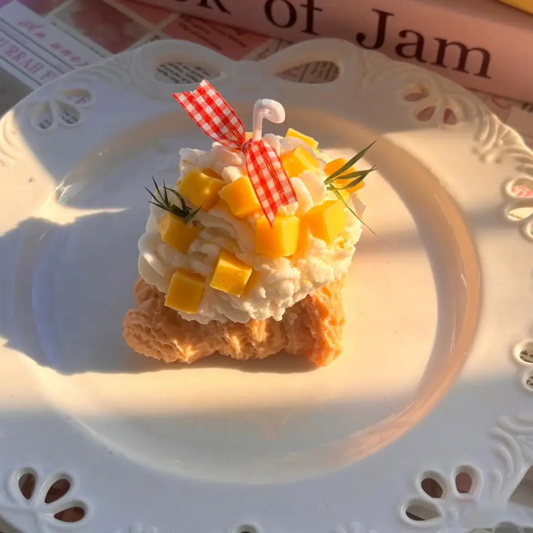 Realistic Croissant Bread Shaped Scented Candles Pastry Design Aromatherapy Candle Sweet Bread Gift Candle