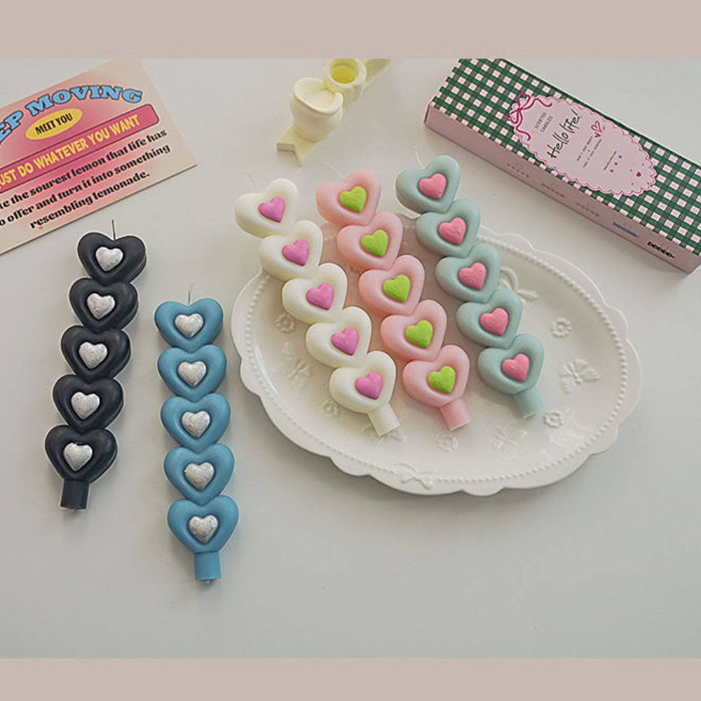 Heart Shape Long Gan Soy Wax Scented Candles Handmade Artistic  Aroma Candle