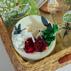 Handmade Blue Wind Chime Dried Flower Scented Candle Gift Set