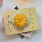 Yellow Pumpkin Scented Candle Soy & Beeswax Blend Flameless Candle