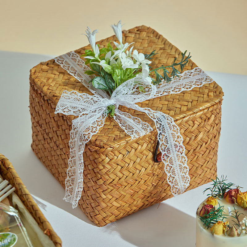 Handmade Blue Wind Chime Dried Flower Scented Candle Gift Set