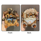 Bear & Sheep Double-sided Soybean Pod Doll Bag Charm Handicrafts Natural Plant Bean Pod Artwork