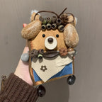DIY Double-sided Pod Doll Handbag Charm Natural Plant Pod Craft