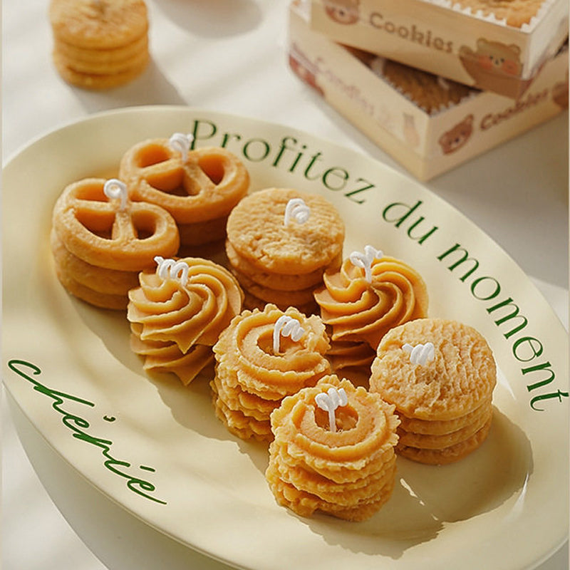 Handmade Realistic Cookie-Shaped Scented Candle Gift Set Original Birthday Decorative Candle