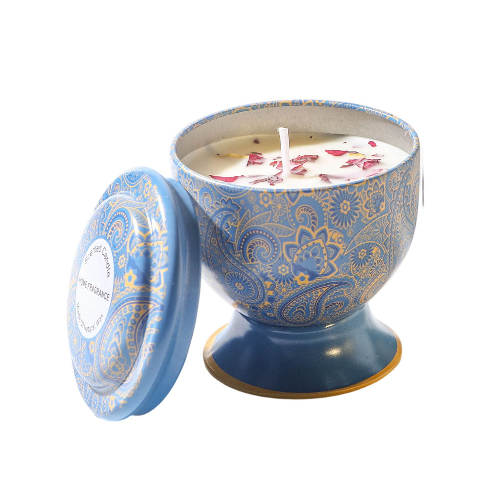 7-Scent Handmade Soy Wax Scented Candle Dried Flower Goblet Candle