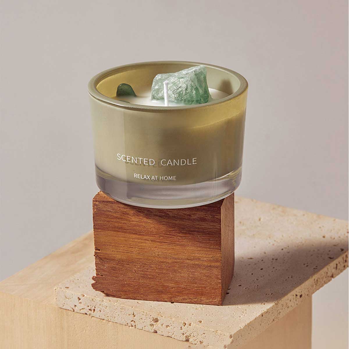 Handmade Sleep Aid Crystal Scented Candle Soy Wax Candle