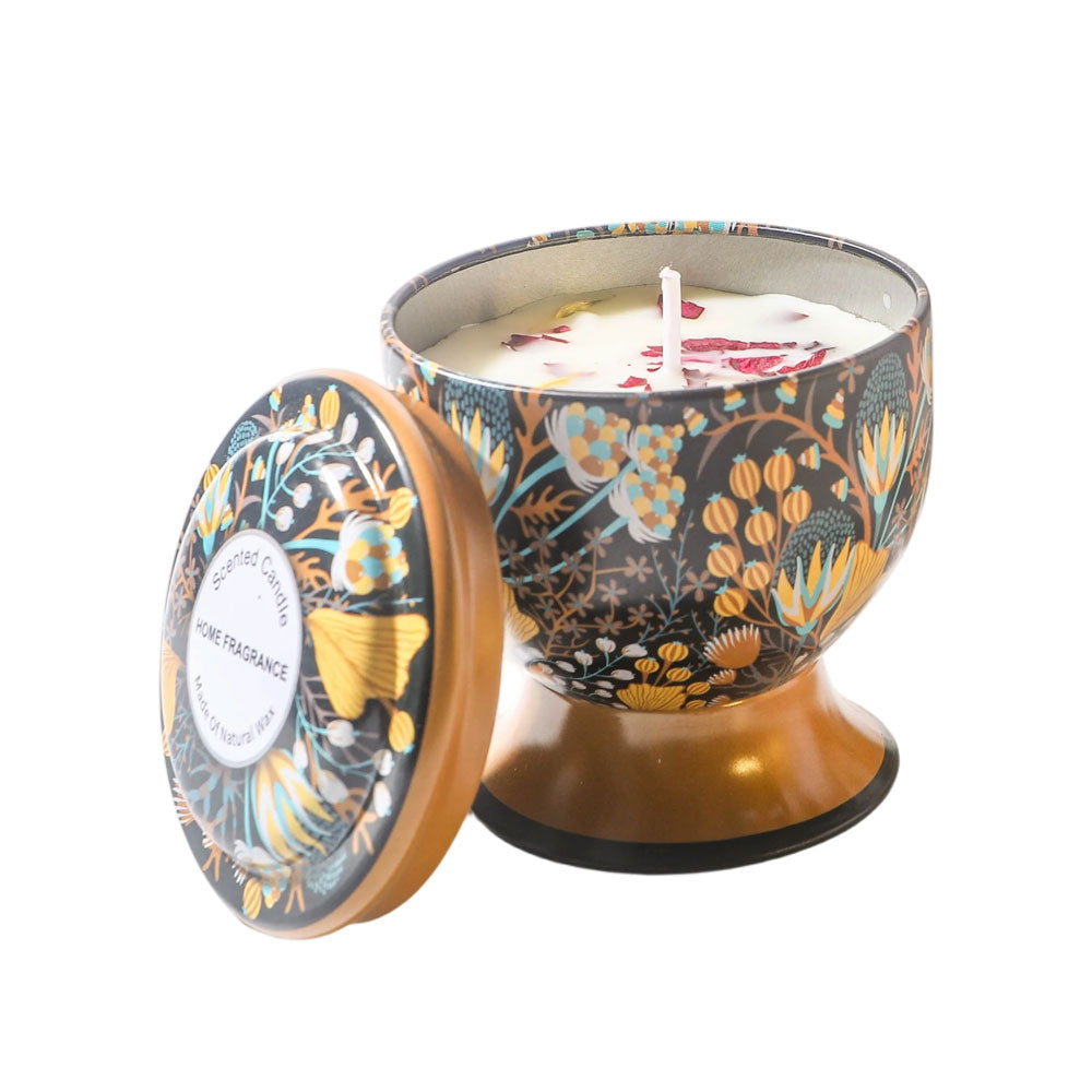 7-Scent Handmade Soy Wax Scented Candle Dried Flower Goblet Candle