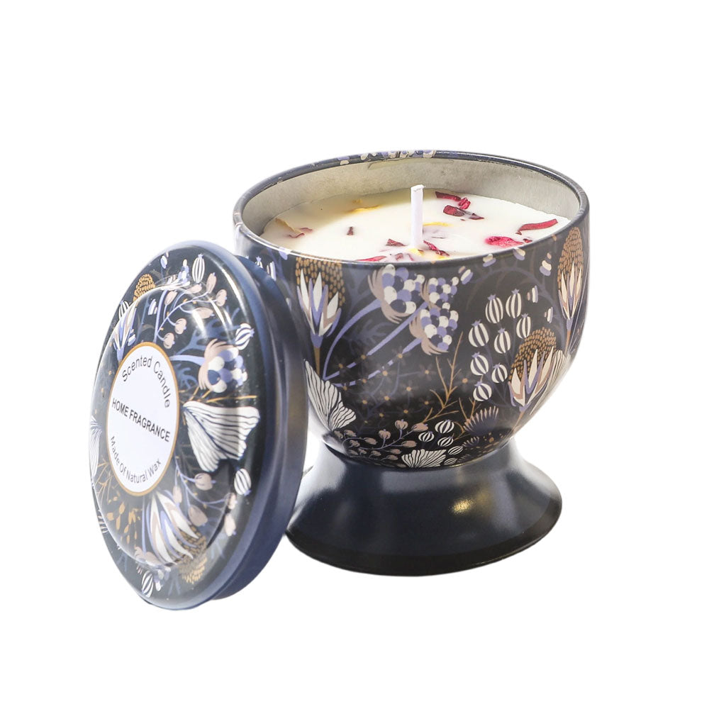 7-Scent Handmade Soy Wax Scented Candle Dried Flower Goblet Candle